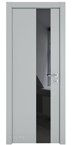 Дверь межкомнатная DO-504 Силк маус/стекло Черное