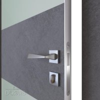 Дверь межкомнатная DO-508 Бетон темный/Снег