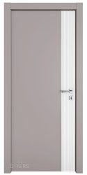 Дверь межкомнатная DG-523 Серый бархат/молдинг Хром