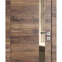 Дверь межкомнатная DO-507 Лофт темный/зеркало Бронза