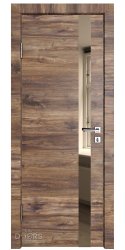 Дверь межкомнатная DO-507 Лофт темный/зеркало Бронза
