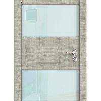 Дверь DO-508 Серый дуб/стекло Белое Скидка 50 %!