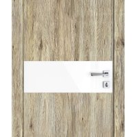 Дверь межкомнатная DO-509 Рустик натуральный/стекло Белое