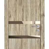 Дверь межкомнатная DO-513 Рустик натуральный/зеркало Бронза