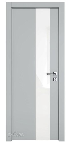 ШИ дверь DO-604 Силк маус/стекло Белое