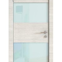 Дверь межкомнатная DO-508 Ива светлая/стекло Белое