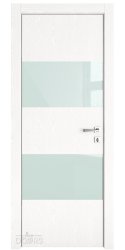 Дверь межкомнатная DO-508 Жемчуг/стекло Белое