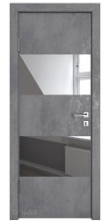 Дверь межкомнатная DO-508 Бетон темный/Зеркало