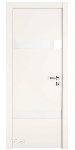 Дверь межкомнатная DO-502 Сливки/стекло Белое