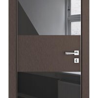 ШИ дверь DO-608 Бронза/стекло Черное