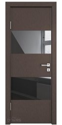 ШИ дверь DO-608 Бронза/стекло Черное