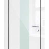 Дверь межкомнатная DO-510 Белый глянец/стекло Белое