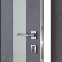 Дверь межкомнатная DO-504 Бетон темный/Снег