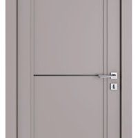 Дверь межкомнатная DG-M-5 Серый бархат/молдинг черный