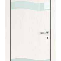 Дверь межкомнатная DO-503 Белый ясень/стекло Белое