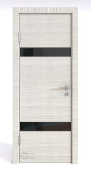 Дверь DO-502 Ива светлая/стекло Черное Скидка 50 %!