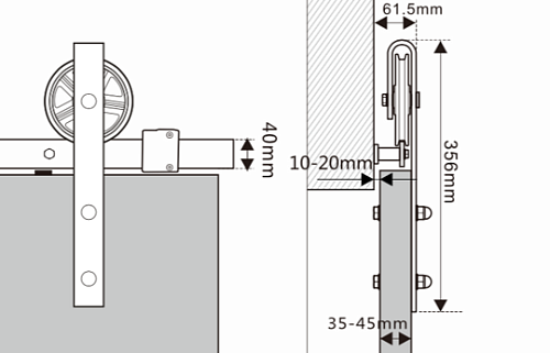 Раздвижная система Loft 3 (Крепление сбоку)