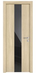 ШИ дверь DO-610 Дуб светлый/стекло Черное