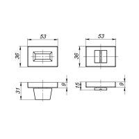 Ручка Armadillo (Армадилло) поворотная BK6.K.UCS36 (BK6 UCS) BL-26 черный