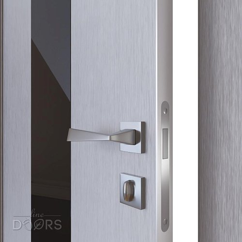 ШИ дверь DO-610 Металлик/стекло Черное