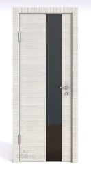 Дверь DO-504 Ива светлая/стекло Черное Скидка 20 %!