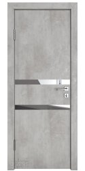 ШИ дверь DO-613 Бетон светлый/Зеркало
