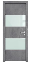 ШИ дверь DO-608 Бетон темный/стекло Белое
