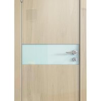 Дверь межкомнатная DO-509 Анегри светлый/стекло Белое