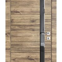 ШИ дверь DO-614 Лофт светлый/стекло Черное