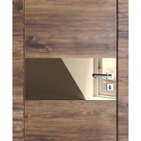 Дверь межкомнатная DO-501 Лофт темный/зеркало Бронза