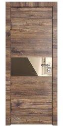 Дверь межкомнатная DO-501 Лофт темный/зеркало Бронза