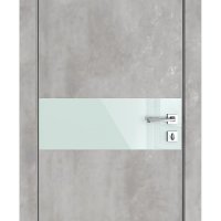 ШИ дверь DO-609 Бетон светлый/стекло Белое