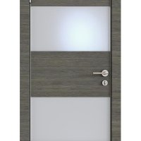 Дверь межкомнатная DO-508 Ольха темная/Снег