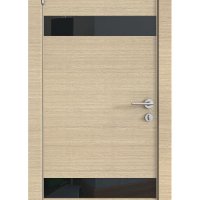 Дверь межкомнатная DO-502 Неаполь/стекло Черное