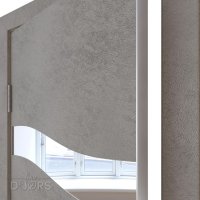 ШИ дверь DO-603 Бетон светлый/Зеркало