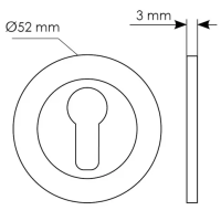 Накладка на евроцилиндр LUX-KH CRO