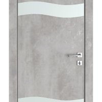 Дверь межкомнатная DO-503 Бетон светлый/Снег