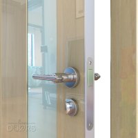 Дверь межкомнатная DO-504 Анегри светлый/стекло Белое