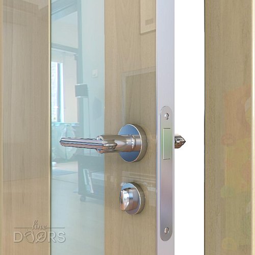 Дверь межкомнатная DO-504 Анегри светлый/стекло Белое