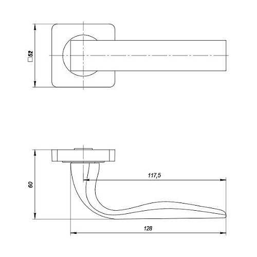 Ручка Punto (Пунто) раздельная K.ZQ51.INTEGRA (INTEGRA ZQ) BL-24 черный