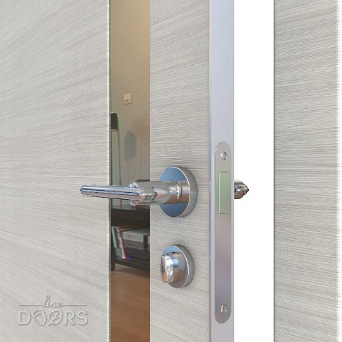 Дверь межкомнатная DO-507 Ива светлая/зеркало Бронза