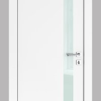 ШИ дверь DO-607 Белый бархат/стекло Белое