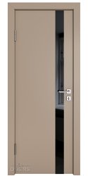 Дверь межкомнатная DO-507 Латте софт/стекло Черное