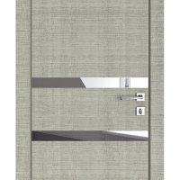 Дверь межкомнатная DO-513 Серый дуб/Зеркало