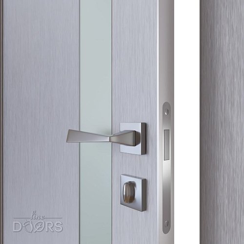 Дверь межкомнатная DO-507 Металлик/Снег