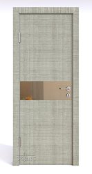 Дверь межкомнатная DO-509 Серый дуб/зеркало Бронза