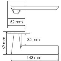 Дверная ручка MH-51-S6 W