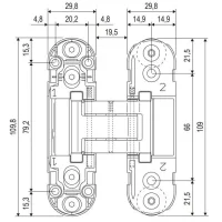 Петля скрытая HH-24 SC