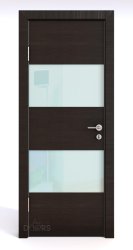 ШИ дверь DO-608 Венге горизонтальный/стекло Белое