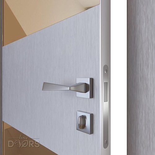 Дверь межкомнатная DO-508 Металлик/зеркало Бронза